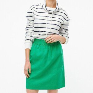 J. CREW Women's NEW Linen Blend Pull-On City Skirt "Modern Clover" | Size 12